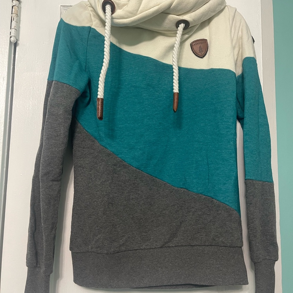 Women's Teal and Gray Sweater